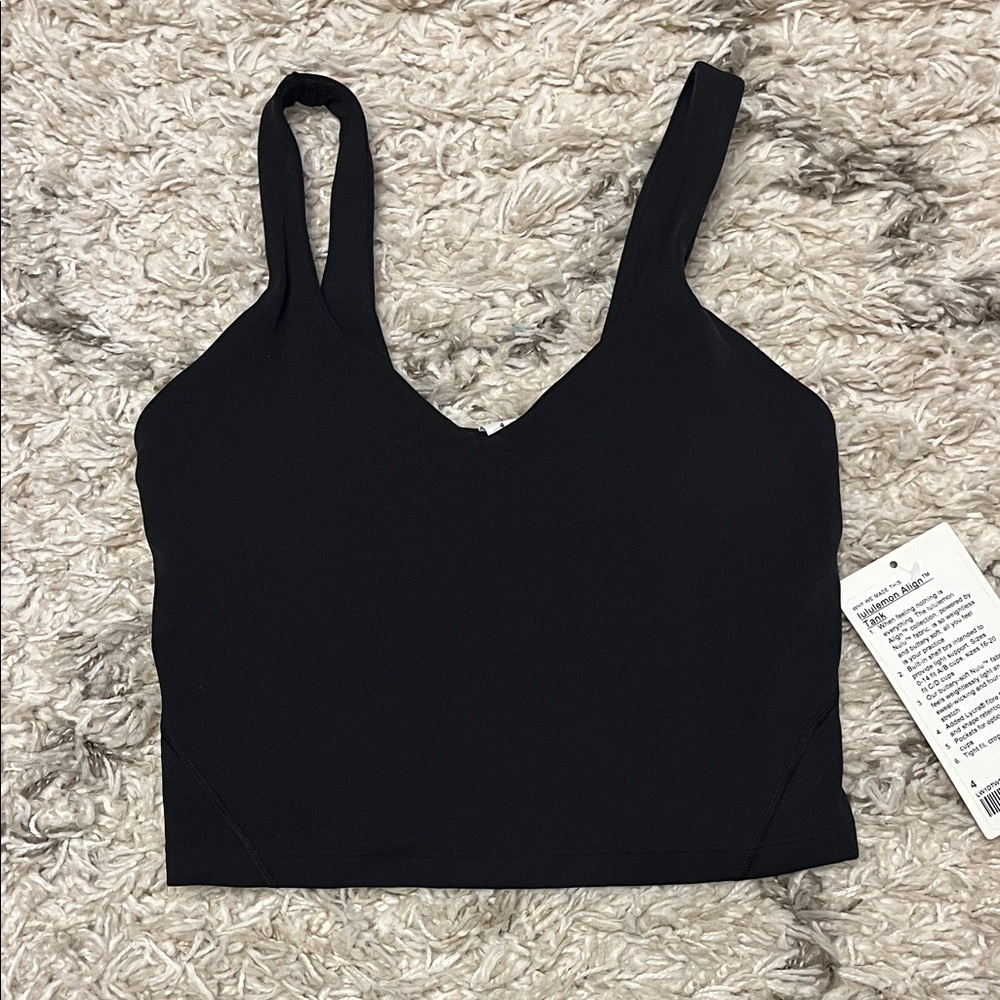 Lululemon align tank. Size 4. Black. New with tag.